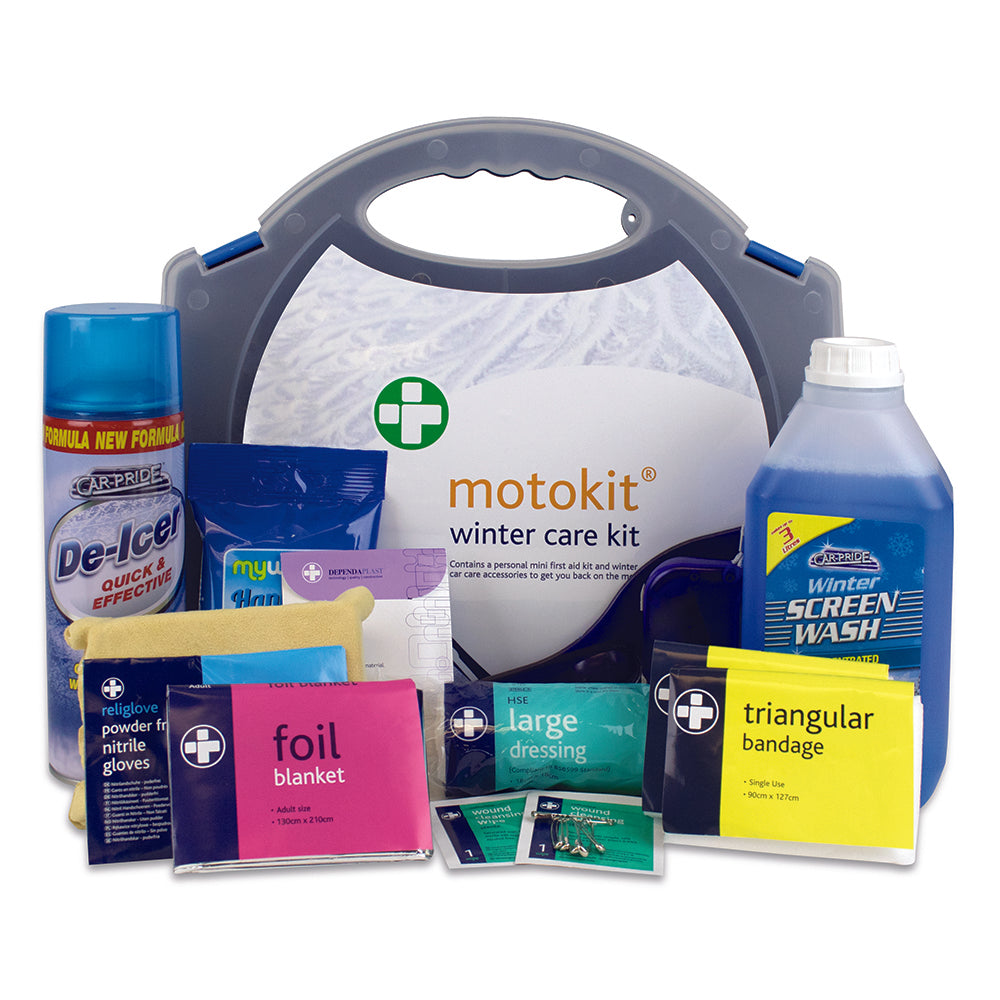 Winter Car Care Motokit in Clear/Blue Integral Aura Box