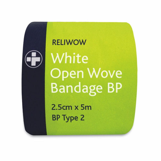 Reliwow WOW Bandage BP Individually Wrapped - 2.5cm x 5m