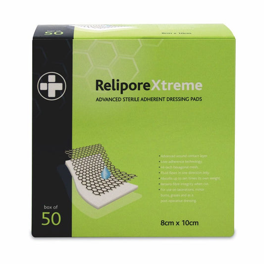 Relipore Xtreme Adhesive Dressing Pads Sterile - 8cm x 10cm