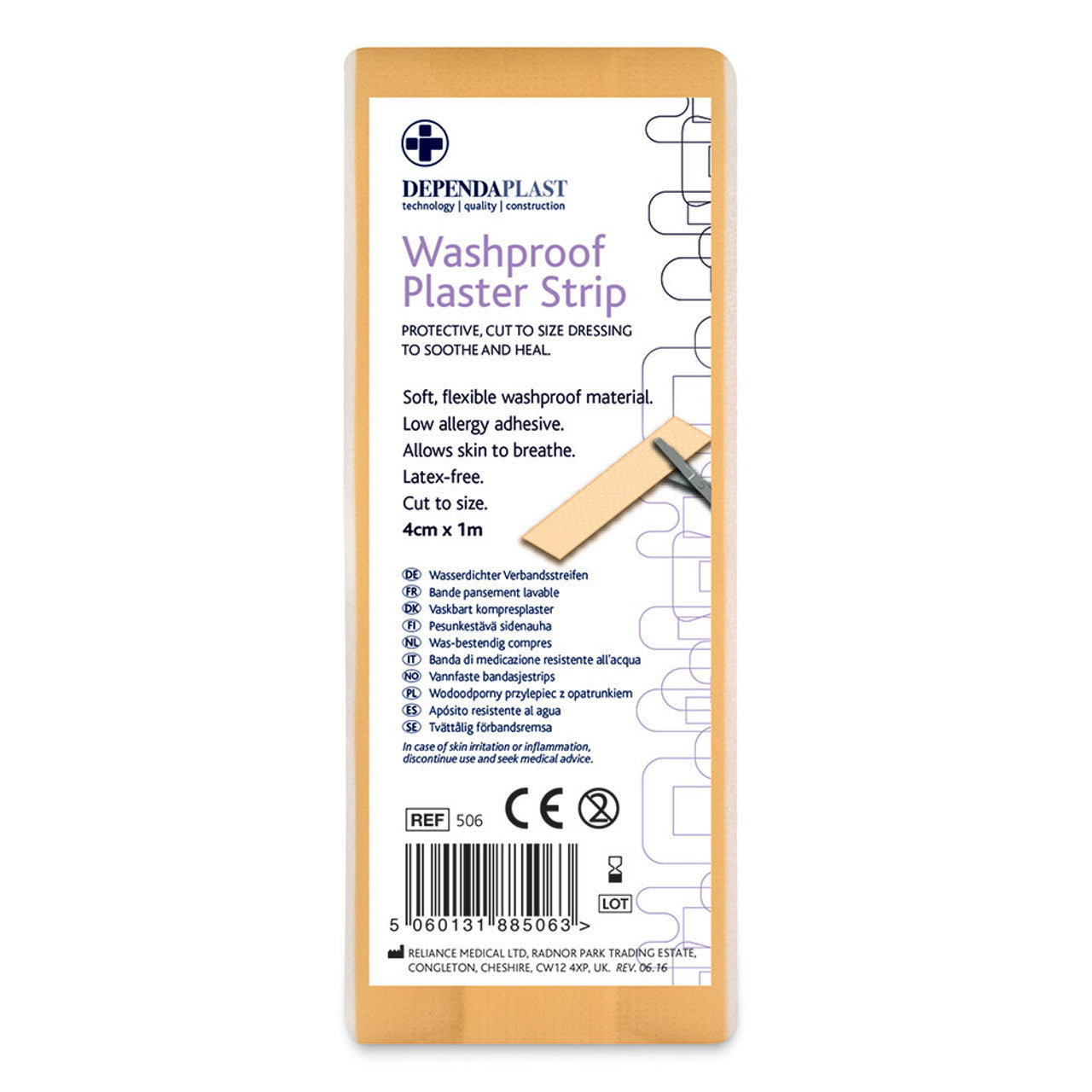 Dependaplast Washproof Dressing Strip Non-sterile