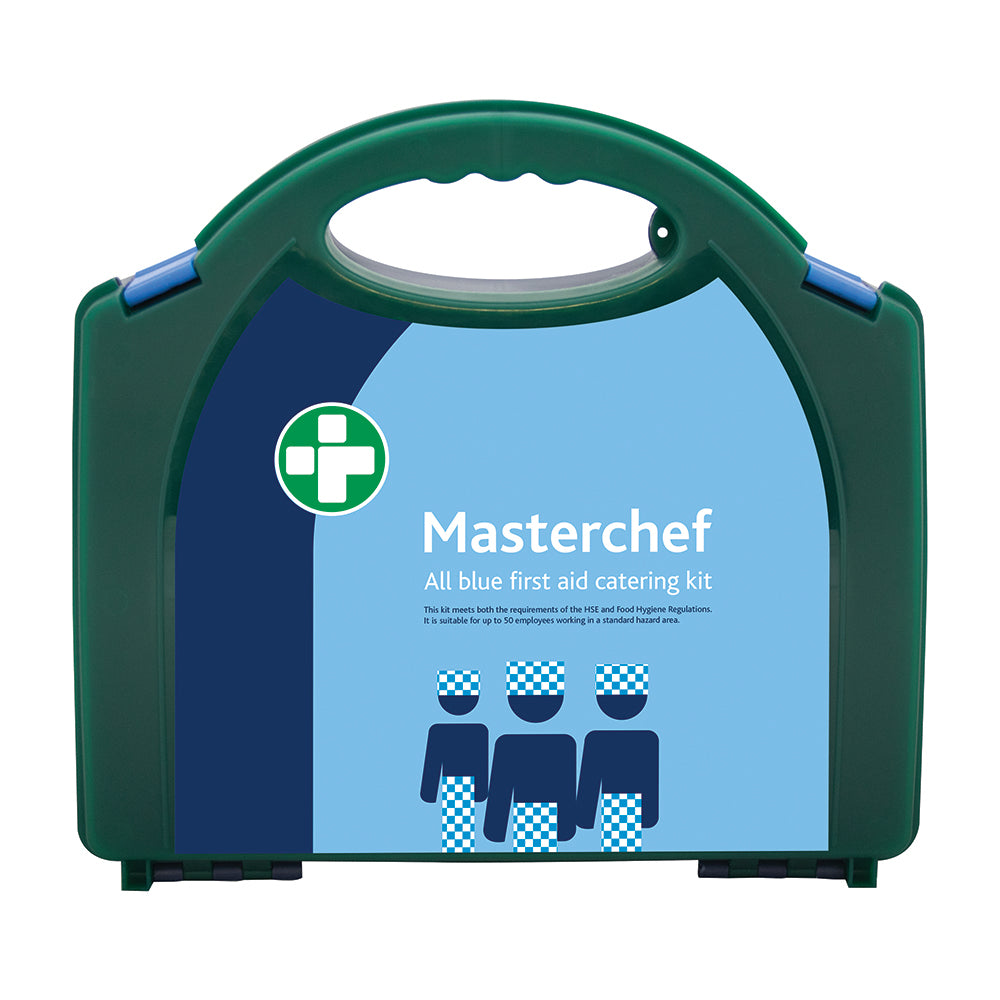 HSE 50 Person Masterchef Catering Kit in Green/Blue Integral Aura Box