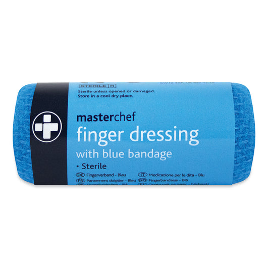 Finger Dressing - Blue with bandage