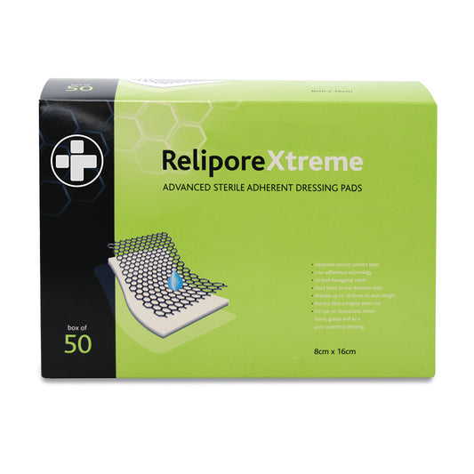 Relipore Xtreme Adhesive Dressing Pads Sterile - 8cm x 16cm
