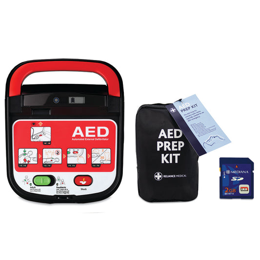 Mediana A15 Bundle includes Defib, SD Card and AED Prep Kit