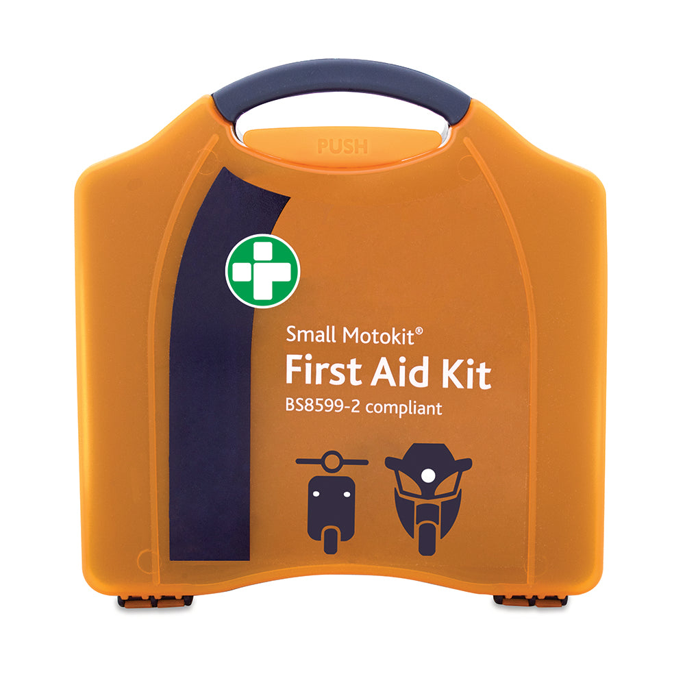 A Reliance Medical BS8599-2 Small Motokit in Small Compact Aura with a blue handle.