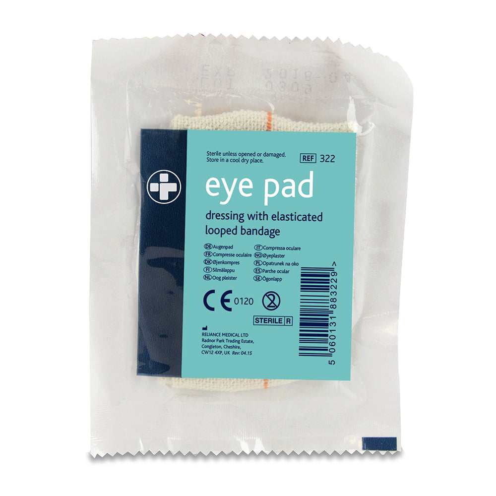 Eye Pad Dressing with Elasticated Loop with Elasticated Loop