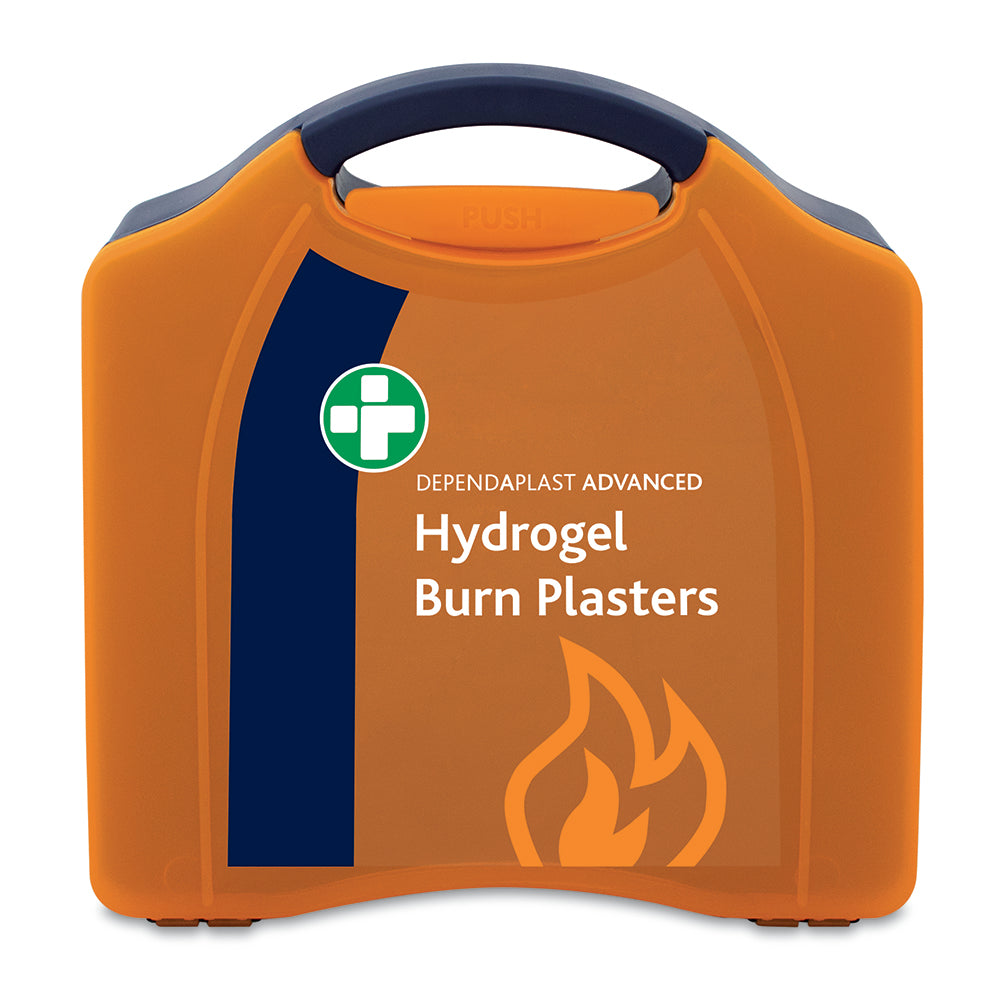 Dependaplast Blue Advanced Hydrogel Burn Plasters in Compact Aura Box