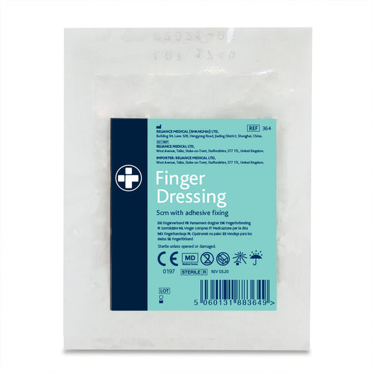 Finger Dressing with adhesive fixing