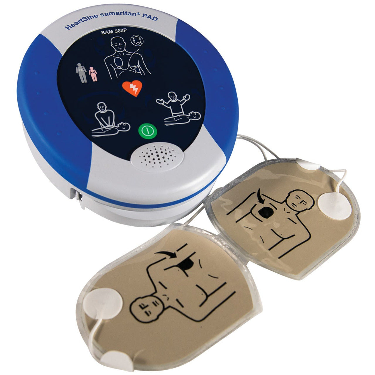 HeartSine Samaritan PAD 500P Semi Automatic AED Defibrillator by HeartSine is a portable AED.