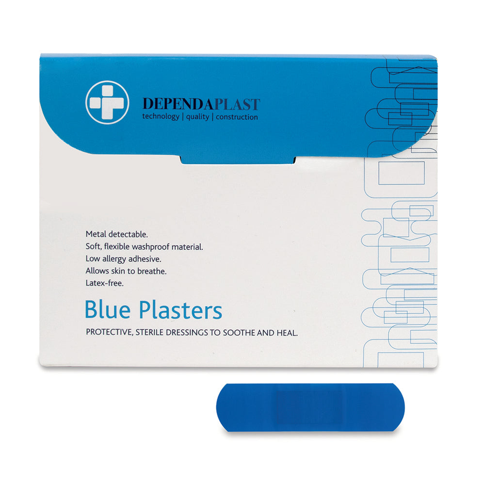 Dependaplast Blue Plasters Sterile - 7cm x 2cm