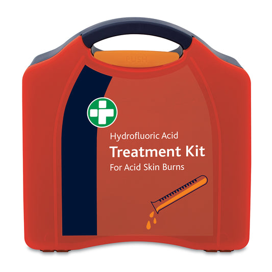 Hydrofluoric Acid Treatment Kit 
for Acid Skin Burns in Red/Orange Compact Aura