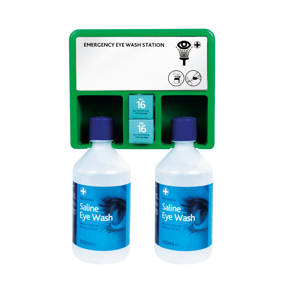 Double Eye Wash Station Green