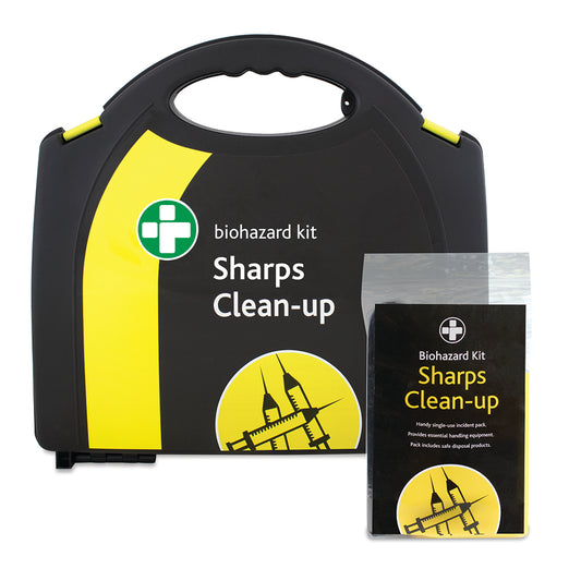 5 Application Sharps Clean-up Kit in Large Black/Yellow Integral Aura Box