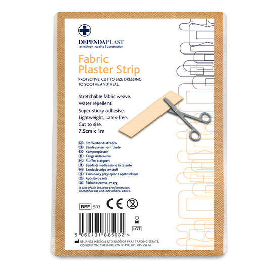 Dependaplast Advanced Fabric Dressing Strip Non-sterile - 7.5cm x 1m